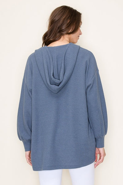 Cloud Knit Hooded Pocket Cardigan