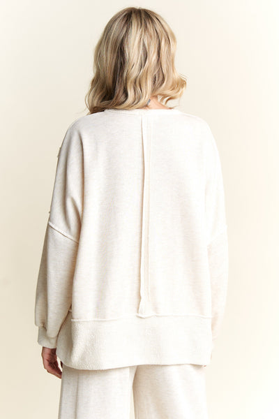 Terry Knit Pullover Sweatshirt