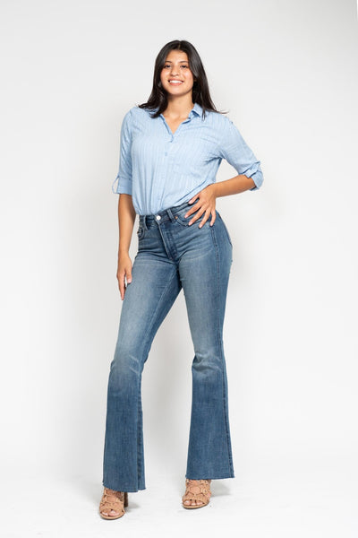 Judy Blue Mid Rise Tummy Control Vintage Flare