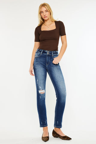 High Rise Skinny Straight Jeans AMBER