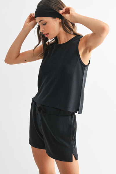 Mono B Scuba Tank + Pocket Shorts Lounge Set