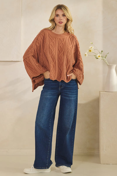 Sailors Knot Round Neck Sweater
