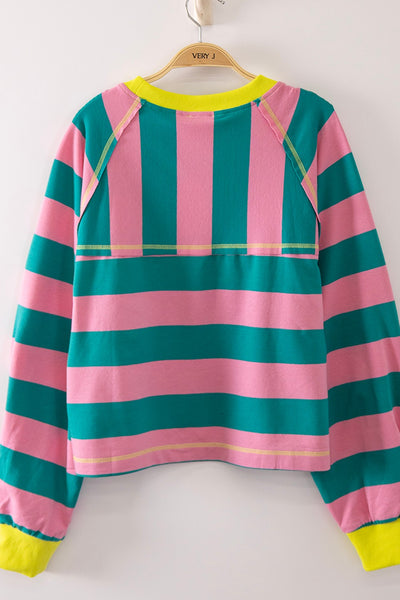 Watermelon Striped Pullover