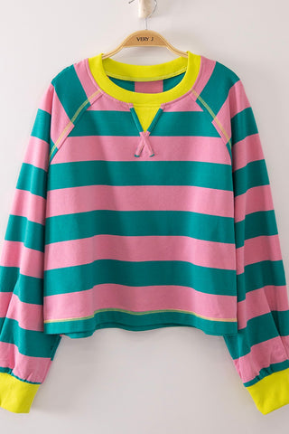 Watermelon Striped Pullover