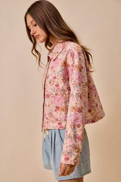 Floral Print Barn Jacket