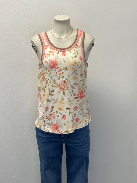 Smooth Ribbed Floral Tank