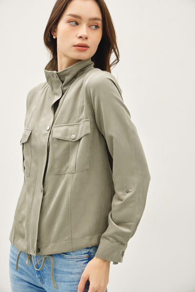 Suede-esque Utility Jacket