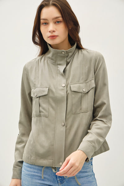 Suede-esque Utility Jacket