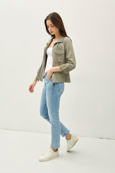 Suede-esque Utility Jacket