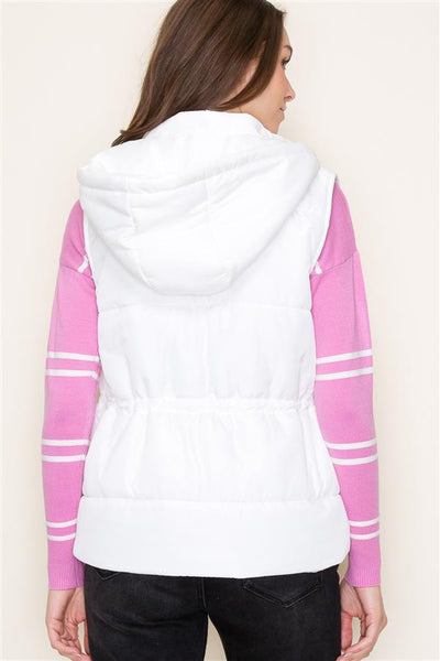 Drawstring Hooded Vest