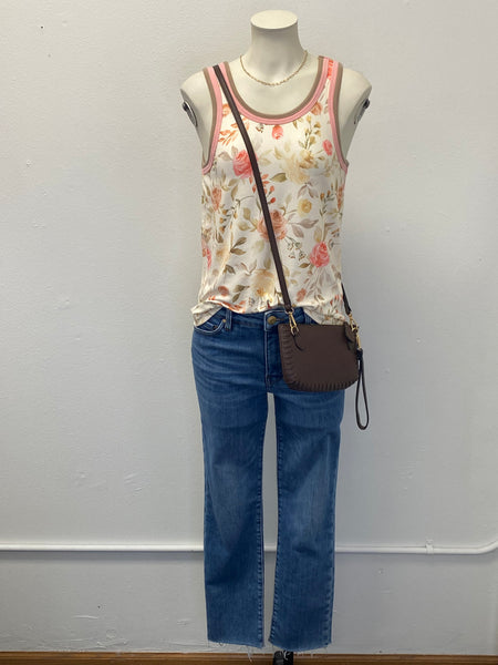 Smooth Ribbed Floral Tank