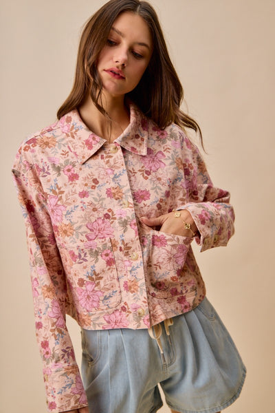 Floral Print Barn Jacket