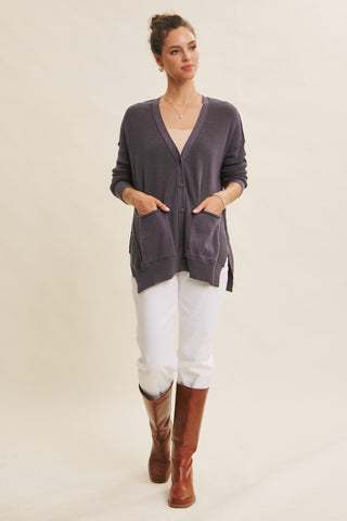 Slouchy Button Cardigan