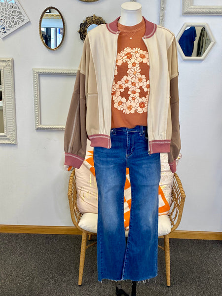 Color Block Bomber Jacket