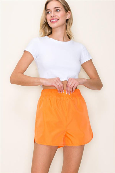 Orange Dtrawstring Pocket Shorts