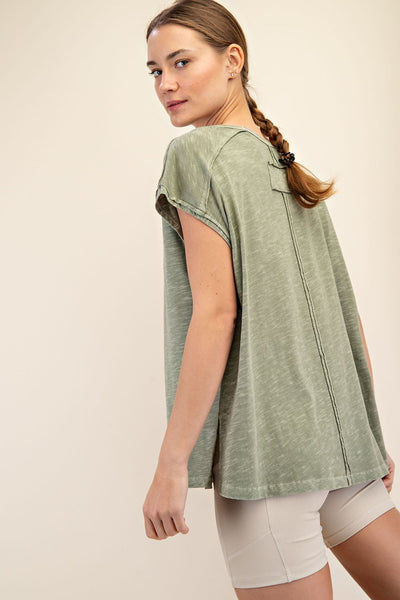 Mineral Wash Slub Top PLUS