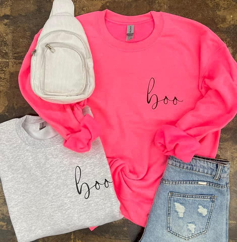 Cursive Boo Sweatshirt