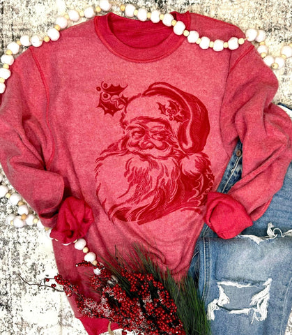 Vintage Inside-Out Santa Sweatshirt