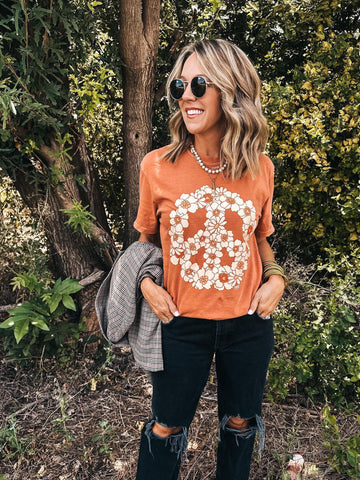 Peace Floral Graphic Tee