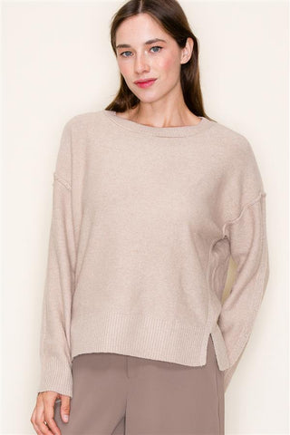 Raw Edge Seams Sweater