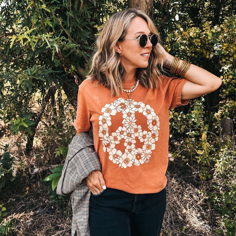 Peace Floral Graphic Tee