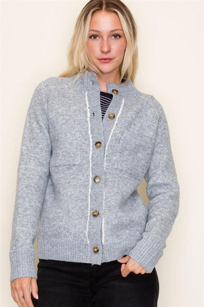 Sherpa Lined Sweater Jacket