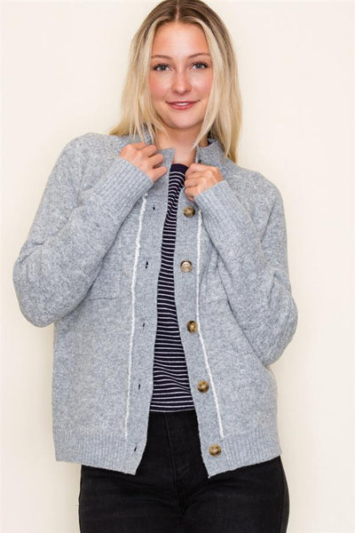 Sherpa Lined Sweater Jacket