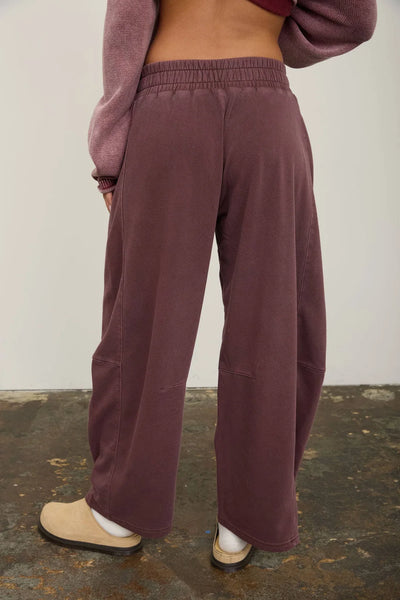 Smocked Waist Barrel Sweatpants