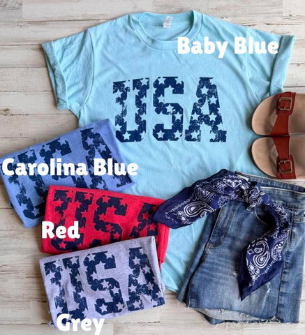 USA Stars Graphic T-Shirt