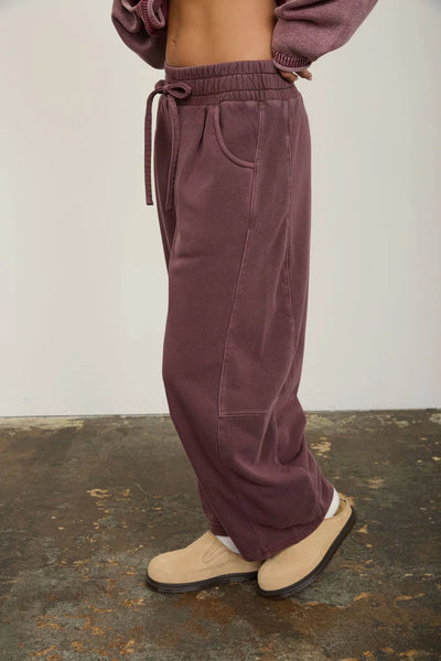 Smocked Waist Barrel Sweatpants