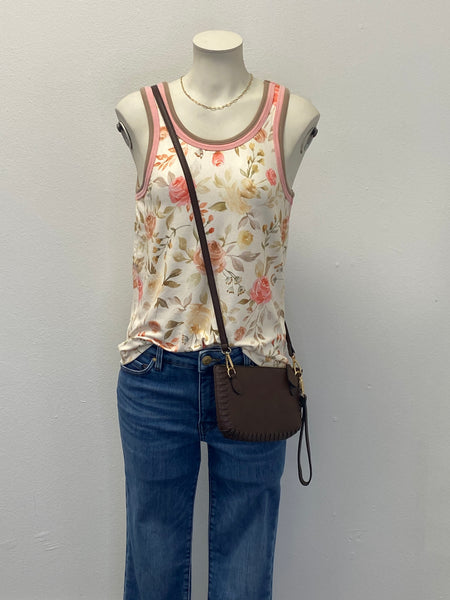 Smooth Ribbed Floral Tank