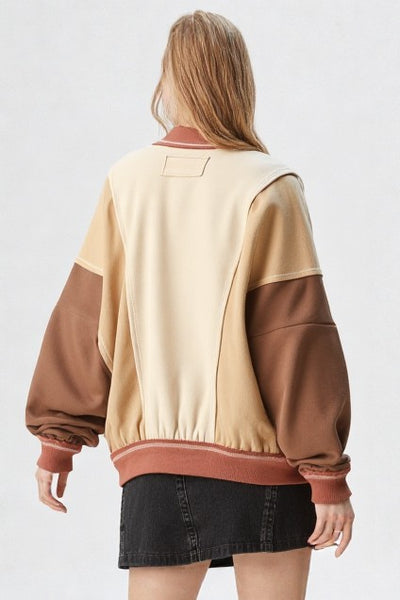 Color Block Bomber Jacket