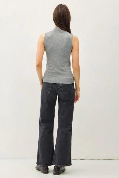 Mock Neck Lightweight Sweater Tank