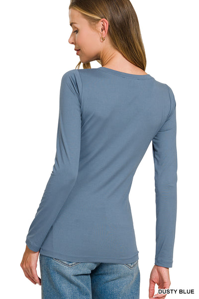 Butter Soft V-Neck Long Sleeve