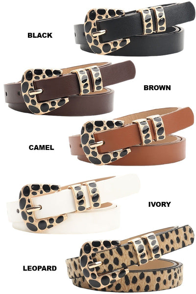Leopard Buckle Belt
