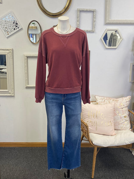 Terry Knit Pullover Sweatshirt