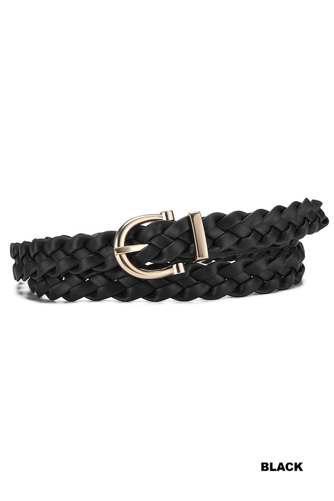 Braided Woven Weave Buckle Belt