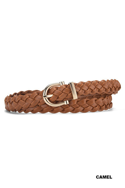Braided Woven Weave Buckle Belt