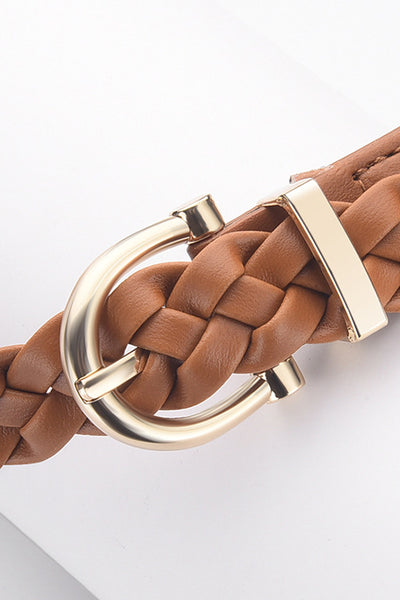 Braided Woven Weave Buckle Belt