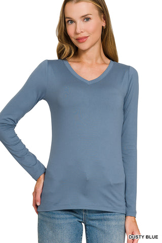 Butter Soft V-Neck Long Sleeve