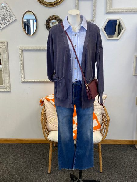 Slouchy Button Cardigan