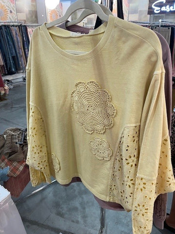 Butter Flower Eyelet Long Sleeve