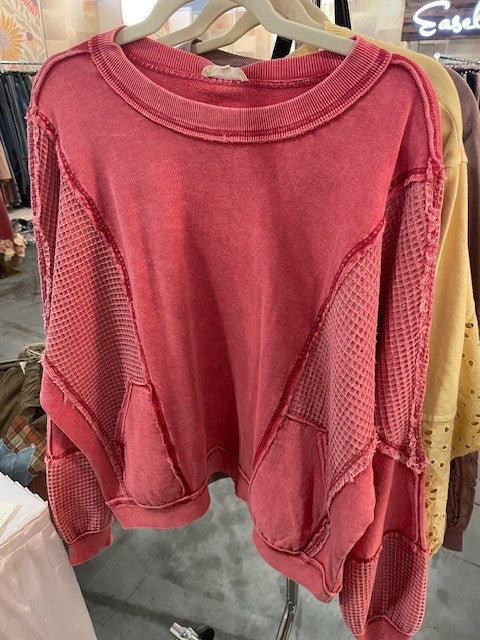 Thermal Mineral Wash Patch Pocket Sweatshirt