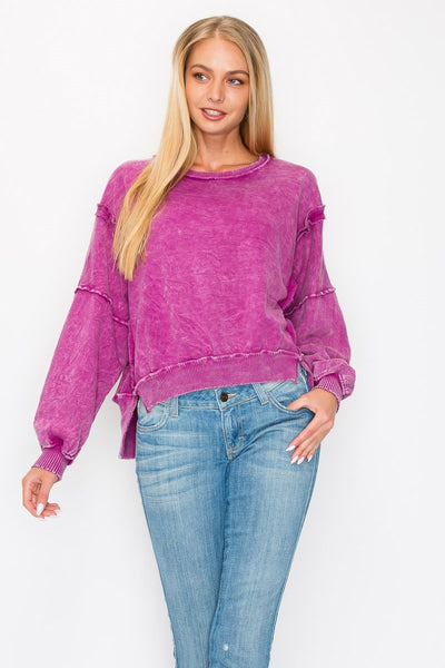 Mineral Wash Pullover Sweatshirt