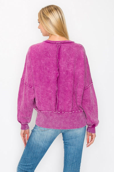 Mineral Wash Pullover Sweatshirt