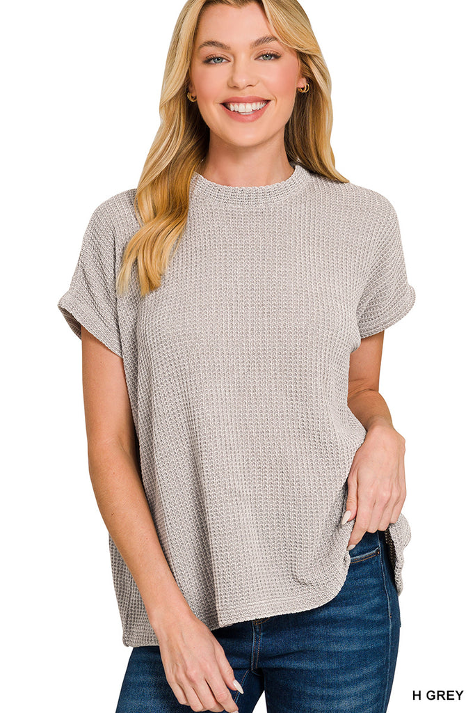 Chenille Short Sleeve Sweater