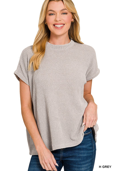 Chenille Short Sleeve Sweater