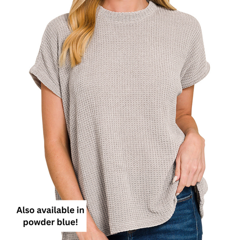 Chenille Short Sleeve Sweater