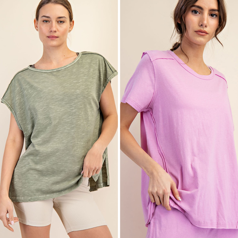 Mineral Wash Slub Top PLUS