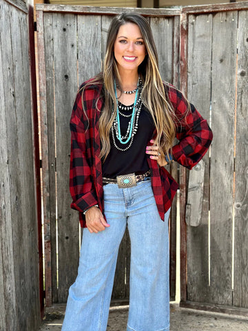 Buffalo Plaid Flannel Shirt